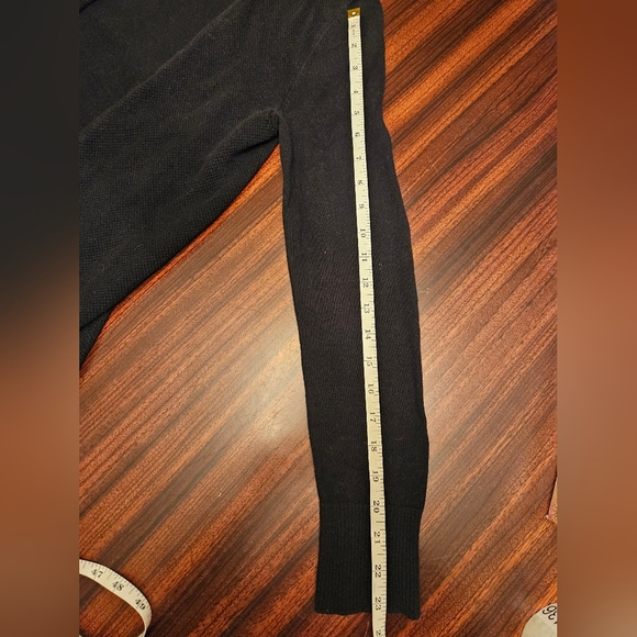 Gap Black Cotton Open Front Long Sleeve Waffle Knit Front Cardigan Sz S EUC - Picture 10 of 13